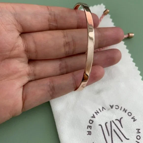 MONICA VINADER Fiji Friendship Bracelet Pink Rose Gold